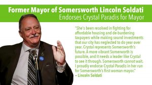 Lincoln Soldati endorses Crystal Paradis for Somersworth NH Mayor